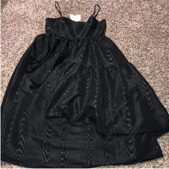 🆕Kate Spade X Target Ruffled Tiered Sleeveless Midi Dress Black Sz M | NWT - Picture 2 of 9